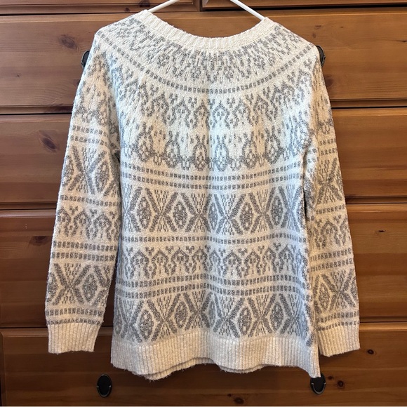 Gray & Cream J.Jill Sweater - Picture 4 of 4